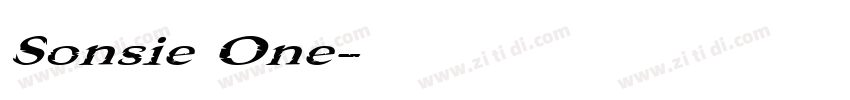 Sonsie One字体转换
